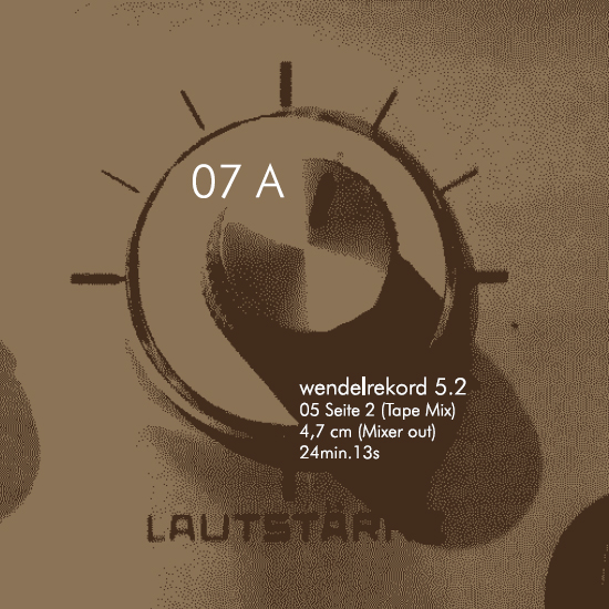 2024-03-12 wendelrekords V.II (unfinished sense of time Tape Mix und Tape Echo Mix) (10 Vinyl)